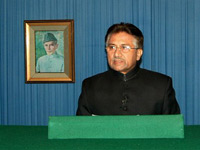 Pakistani President Pervez Musharraf. Click image to expand.