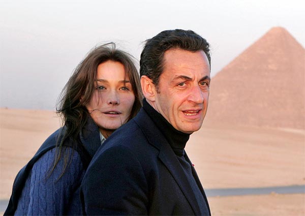 Carla Bruni and Nicolas Sarkozy.