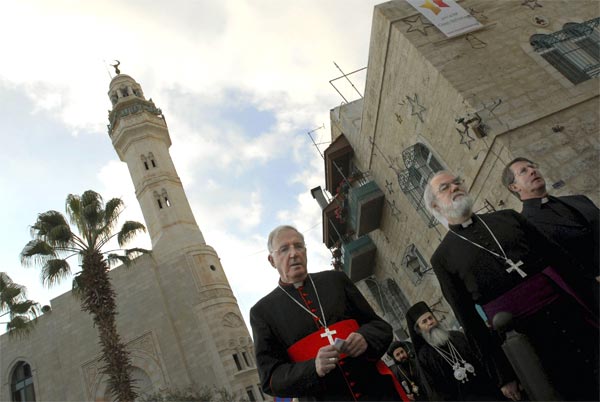 The archbishop of Canterbury (front).