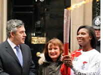 Gordon Brown, Tessa Jowell, and Denise Lewis. Click image to expand.