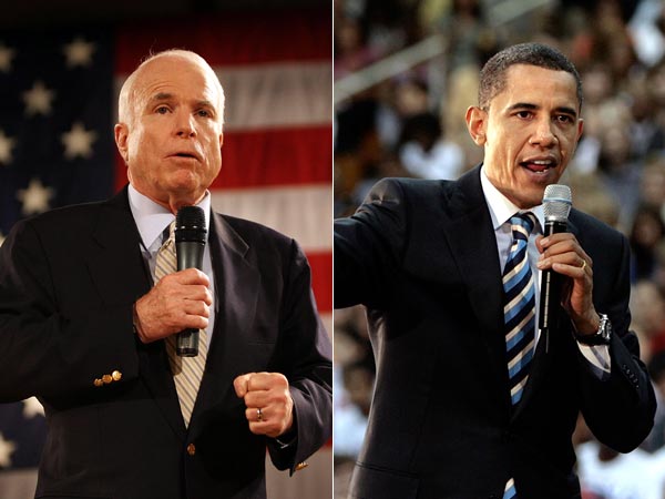 John McCain and Barack Obama.