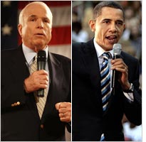 John McCain and Barack Obama. Click image to expand.