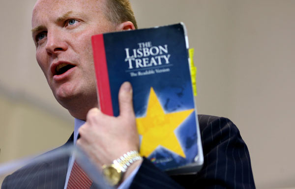Declan Ganley, an Irish businessman who campaigned against the Lisbon Treaty.