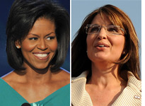 Michelle Obama and Sarah Palin. Click image to expand.