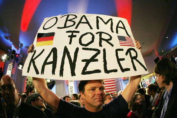 Obama supporters in Germany.