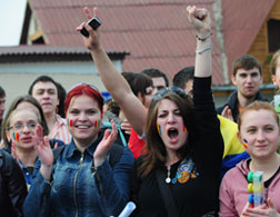 Moldovan students in Romania. Click image to expand.