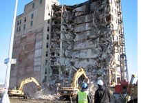 Former Motown headquarters make way for a parking lot. Click image to expand.