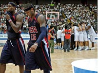 LeBron James and Carmelo Anthony. Click image to expand.