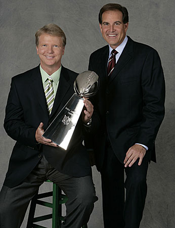 CBS Sports' Phil Simms and Jim Nantz.