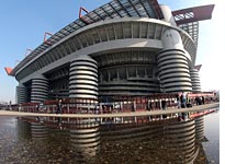 San Siro stadium with only a few fans
Click image to expand.