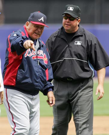Braves manager Bobby Cox.