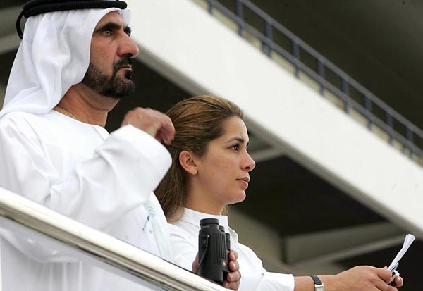 Sheik Mohammed bin Rashid Al Maktoum and his wife, Princess Haya.