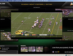 Screenshot of Sunday Night Football Extra. Click image to expand.