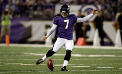 The NFL's new kickoff rule could result in more touchbacks for kickers like the Ravens' Billy Cundiff