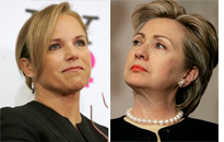 Katie Couric and Hillary Clinton. Click image to expand.