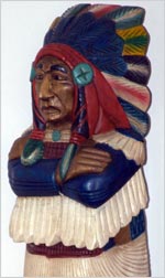 Cigar-store Indian.