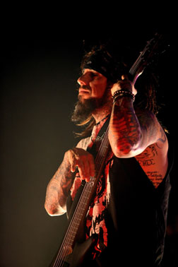 Korn's Reggie "Fieldy" Arvizu. Click image to expand.