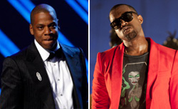 Rapper Jay-Z  and singer Kanye West. Clic k image to expand.