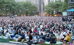 A free concert in Bryant Park, NYC. Click image to expand.