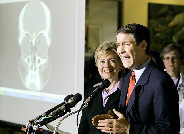 Hillary Clinton and Bill Frist