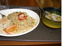 Shrimp-fried rice udon noodles. Click image to expand.