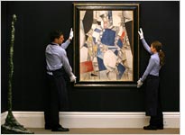 Fernand Léger's Étude Pour la Femme en Bleu at Sotheby's. Click image to expand.