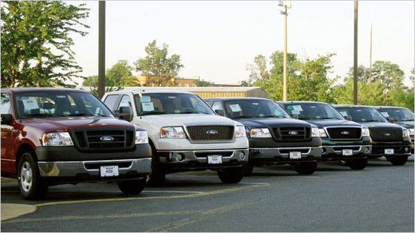 A fleet of Fords.