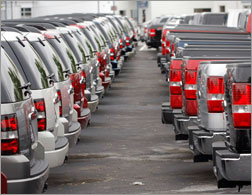 Ford Explorers and F150 trucks