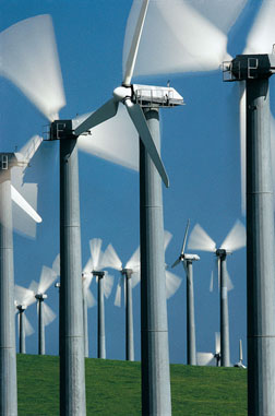 Wind Power Turbines, Tracy, California, USA.