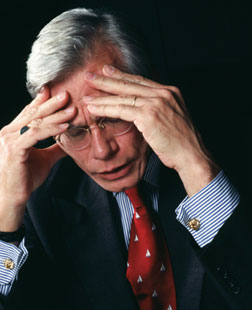 Depressed businessman.