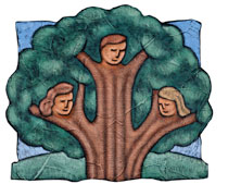Illustration of a family tree by Stockbyte/Getty Images.
