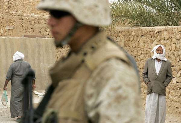 American soldier and Haditha civilians.