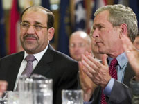 George W. Bush and Nuri al-Maliki. Click image to expand.