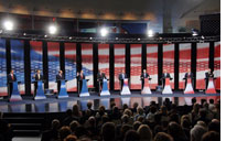 GOP candidates at their lecterns 
Click image to expand.
