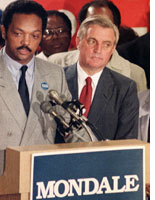 Jesse Jackson and Walter Mondale, 1984. Click image to expand.