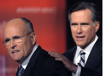 Rudy Guiliani and Mitt Romney. Click image to expand.