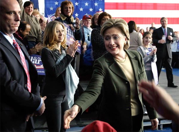 Hillary Clinton campaigns in Iowa.