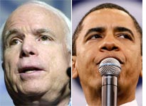 John McCain and Barack Obama. Click image to expand.