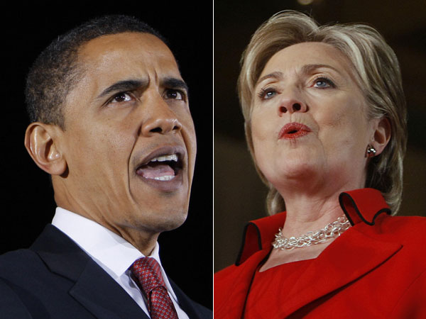 Barack Obama and Hillary Clinton.
