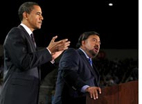 Barack Obama and Bill Richardson. Click image to expand.