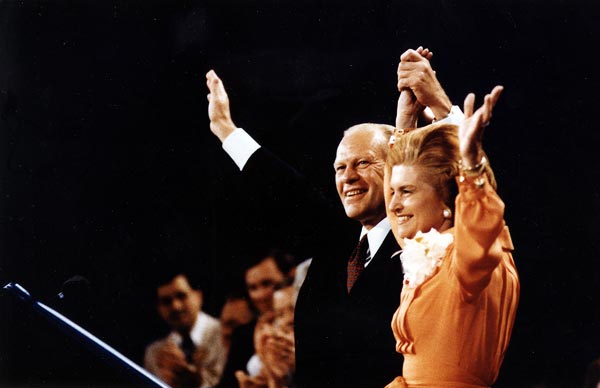 President Gerald Ford and his wife, Betty, at the 1976 Republican National Convention.