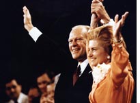 Gerald and Betty Ford at the Republican National Convention in 1976. Click image to expand.