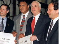 Fred Upton, Muhammad Ali, John McCain and Paul Wellstone. Click image to expand.