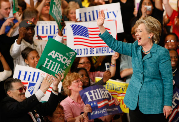 Hillary Clinton after her Pennsylvania win.