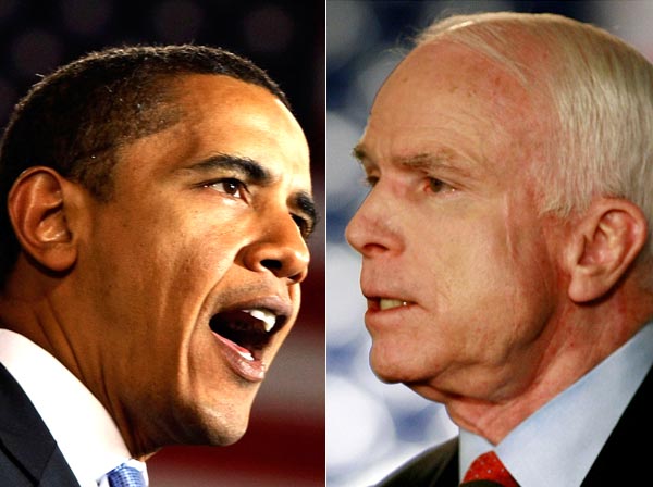 Barack Obama and John McCain.