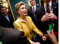 Hillary Clinton and supporters. Click image to expand.
