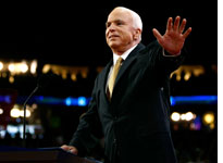 John McCain at the Republican National Convention. Click the image to expand.