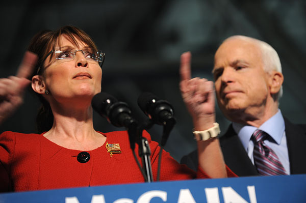 Sarah Palin and John McCain.