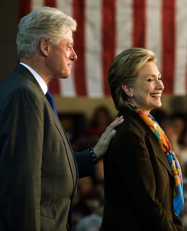 Bill and Hillary Clinton.