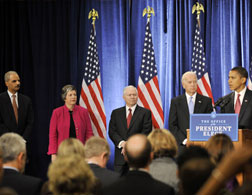 Barack Obama's press conference. Click image to expand.